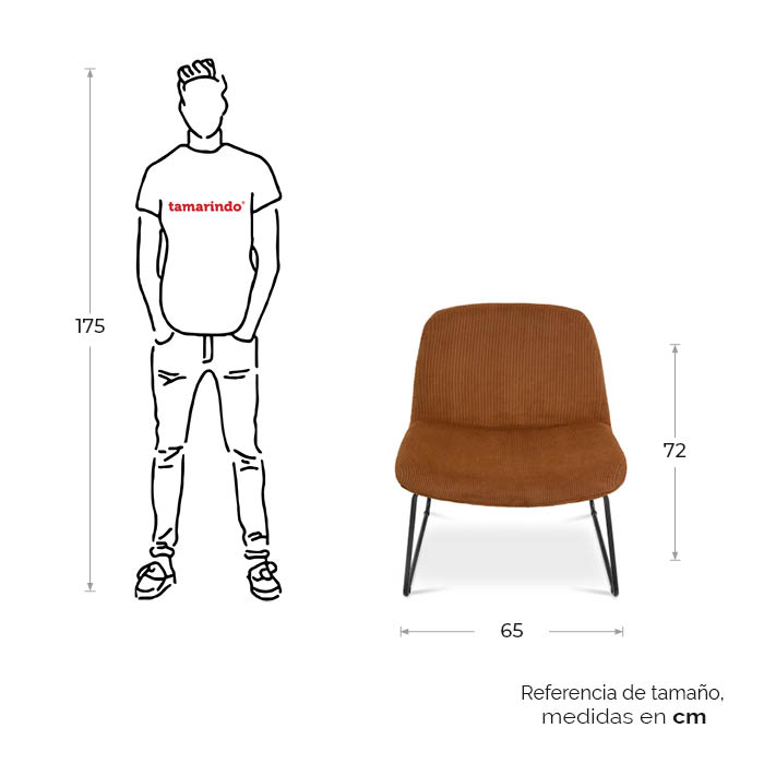 Sillon Tela Naranja Cincuenta Y Uno | Sillones y Ottomanes | salas